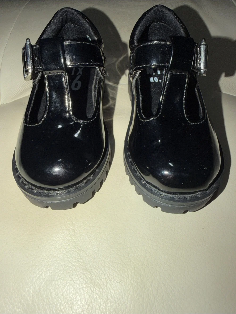 Mix No. 6 Black Patent T-Strap Mary Jane Kids Shoes
